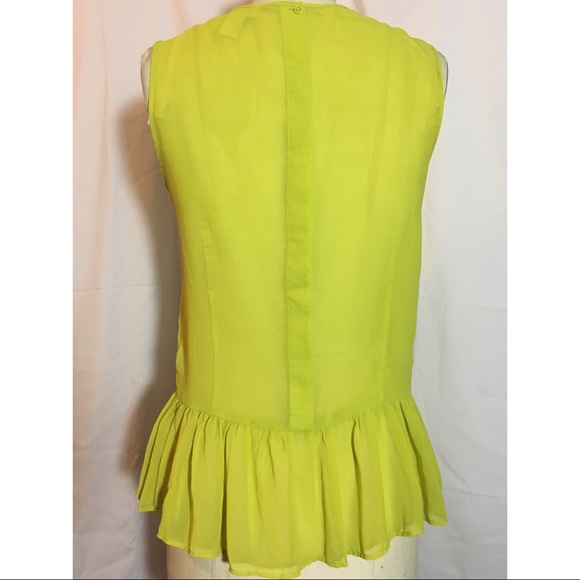 Chiffon sleeveless ruffle peplum top - Picture 3 of 4